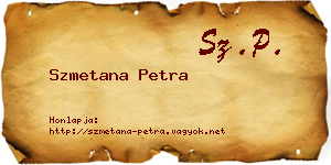 Szmetana Petra névjegykártya