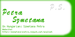 petra szmetana business card